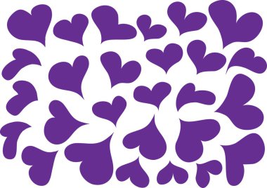 Güzel kalpler seti, vektör çizimi