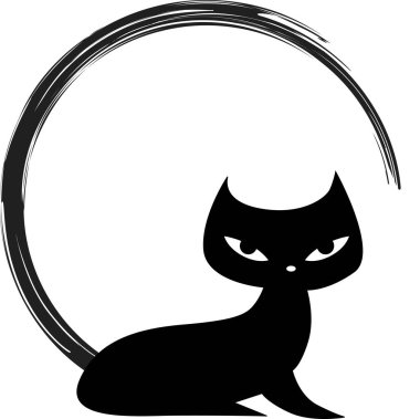 beyaz arka planda izole edilmiş küçük sevimli kedi çizgi filmi, romantik konsept 