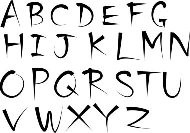 Vektör illüstrasyon arkaplan alfabesi 