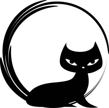 beyaz arka planda izole edilmiş küçük sevimli kedi çizgi filmi, romantik konsept 