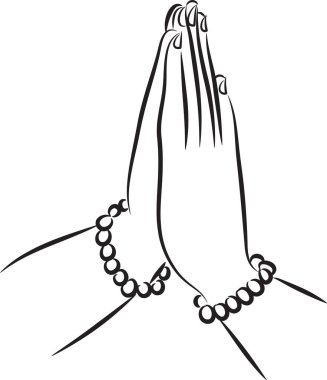 İki elin vektör simgesi