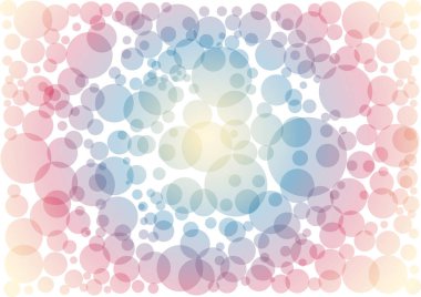 Kopyalama alanı ve vektör illüstrasyonlu renk baloncukları