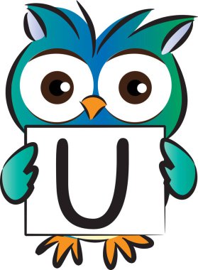 Renk vektörü hayvanlı U harfi çiziyor