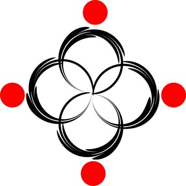 beyaz arkaplanda izole edilmiş logo çizimi