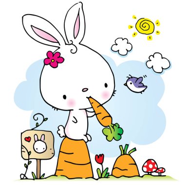 Tavşan vektör çizimi sembolü 