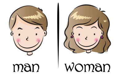 erkek kadın web vektör illüstrasyon arka planı