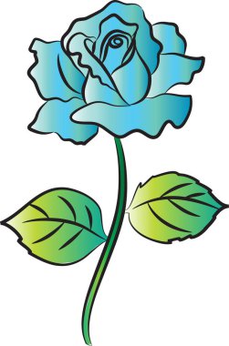 Gül çiçeği vektör illüstrasyonu