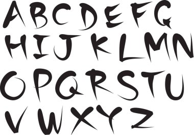 Vektör illüstrasyon arkaplan alfabesi 