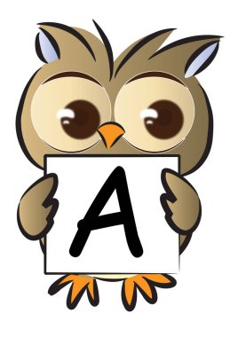 Baykuş yassı ikon vektör çizimi 