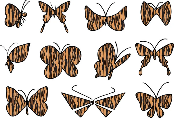 Disegno Del Fumetto Bella Farfalla Isolato Sfondo Colori Vettore Illustrazione — Vettoriale Stock
