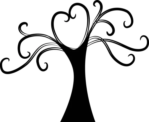 Piękny Design Wysokie Drzewa Rysunek — Wektor stockowy