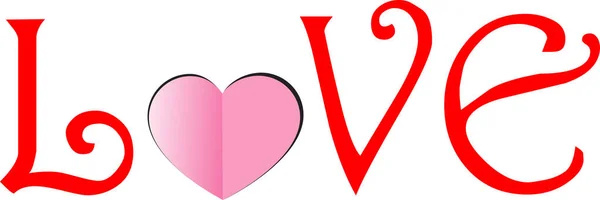 Szerelem Háttér Szívvel Vektor Illusztráció — Stock Vector