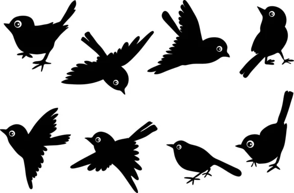 Oiseaux Vecteur Illustration Fond — Image vectorielle