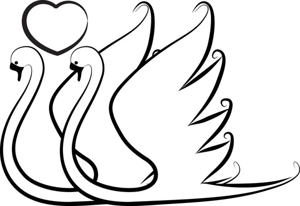 Векторна Ілюстрація Лебедя — стоковий вектор