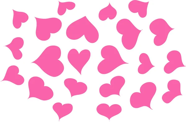 Corazones Vectoriales Sobre Fondo Blanco — Vector de stock