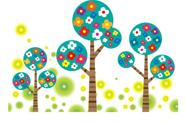 uzun ağaçlar çiziyor