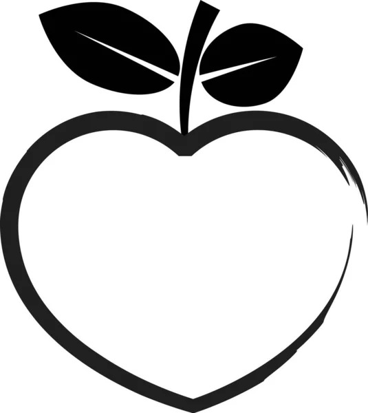 彩色扁平苹果标识 白色背景隔离 — 图库矢量图片