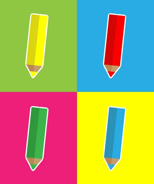 Bleistifte Icon Set Vektorillustration — Stockvektor