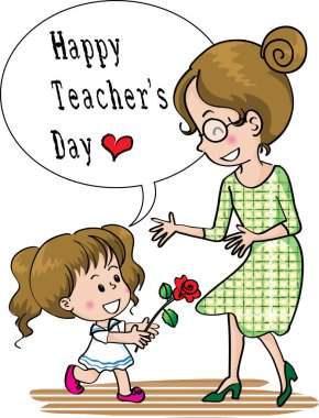 Mutlu öğretmenler günü kartı