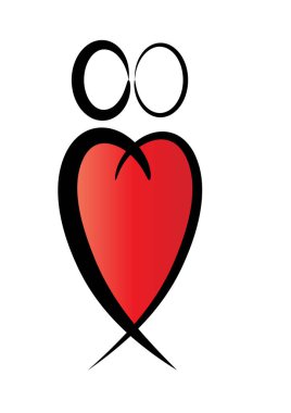 beyaz arkaplanda izole edilmiş logo çizimi