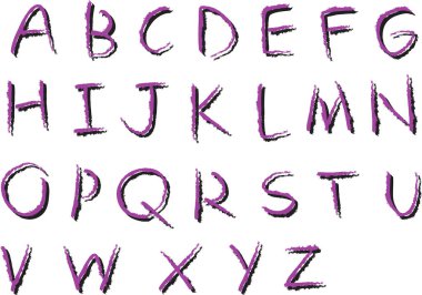 beyaz arkaplan, vektör, illüstrasyon üzerinde izole edilmiş çizgi film dekoratif alfabesi