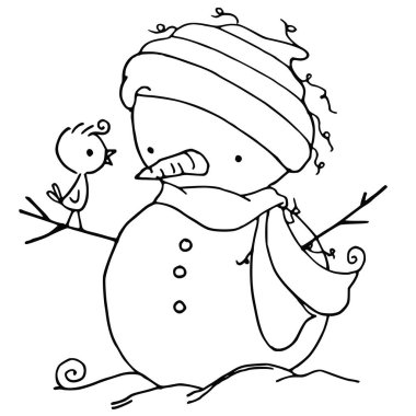 kardan adam vektör resimleme arkaplanı 