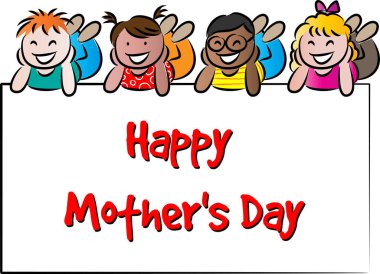 çocuklar çizgi film web vektör resimleme arka planı