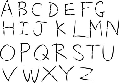 Vektör illüstrasyon arkaplan alfabesi 