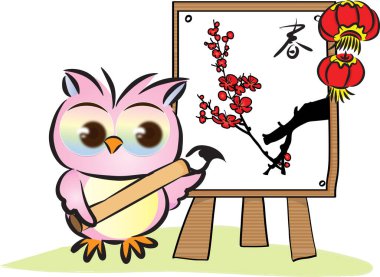 Y harfini hayvanla çizen renk vektörü