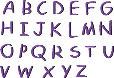 beyaz arkaplan, vektör, illüstrasyon üzerinde izole edilmiş çizgi film dekoratif alfabesi