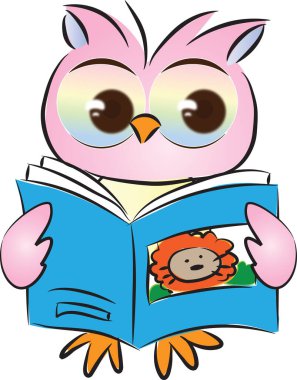 Baykuş yassı ikon vektör çizimi 