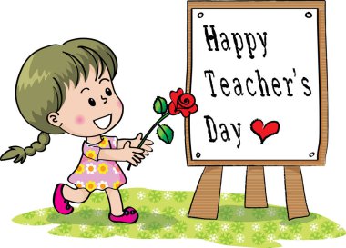 Mutlu öğretmenler günü kartı