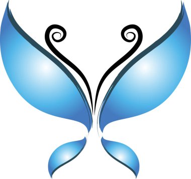 Renk arkaplanı, vektör, illüstrasyon üzerinde izole edilmiş güzel kelebek çizimi