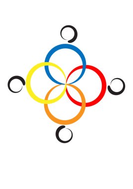 beyaz arkaplanda izole edilmiş logo çizimi