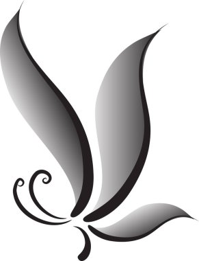 Renk arkaplanı, vektör, illüstrasyon üzerinde izole edilmiş güzel kelebek çizimi