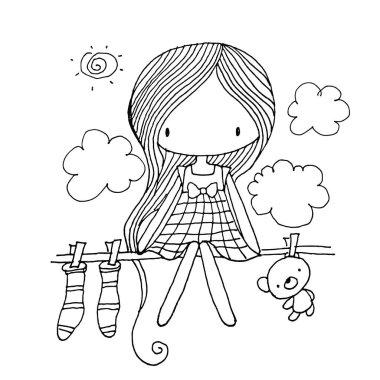 çocuklar arkaplan vektör illüstrasyonu 