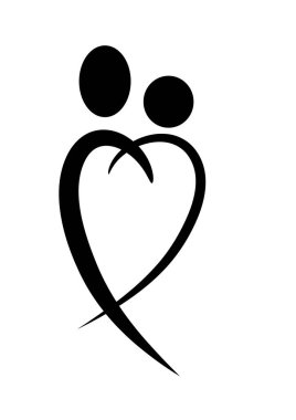 beyaz arkaplanda izole edilmiş logo çizimi