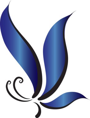 Renk arkaplanı, vektör, illüstrasyon üzerinde izole edilmiş güzel kelebek çizimi