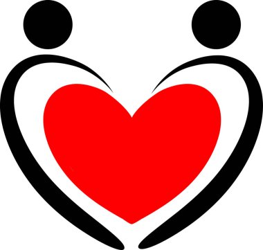 İnsan vücudunun kalp ve aşk konseptiyle çizilmiş fırça darbeleri. 