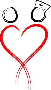 beyaz arkaplanda izole edilmiş logo çizimi