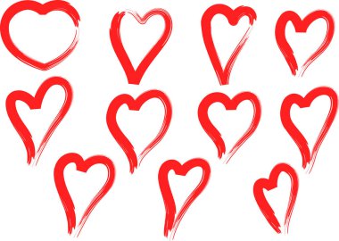 Güzel dekoratif kalp koleksiyonu, aşk konsepti 