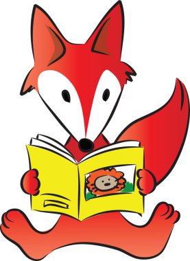 Fox vektör resimleme arkaplanı 