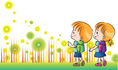 Bir erkek ve bir kızın çizimi