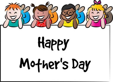 çocuklar çizgi film web vektör resimleme arka planı