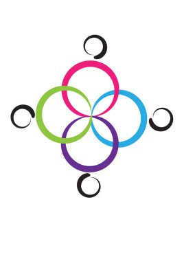 beyaz arkaplanda izole edilmiş logo çizimi