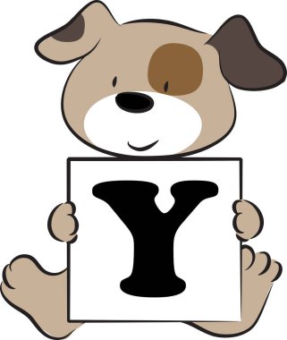 Y harfini hayvanla çizen renk vektörü