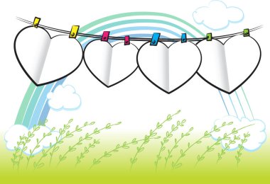 kupa vektör illüstrasyonlu aşk arkaplanı