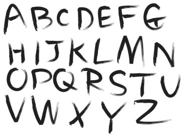 beyaz arkaplan, vektör, illüstrasyon üzerinde izole edilmiş çizgi film dekoratif alfabesi