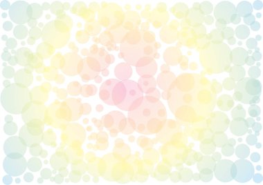 Kopyalama alanı ve vektör illüstrasyonlu renk baloncukları