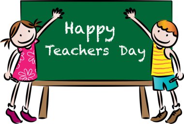  Çizgi film kızları ve erkekleri beyaz arka planda izole edilmiş.